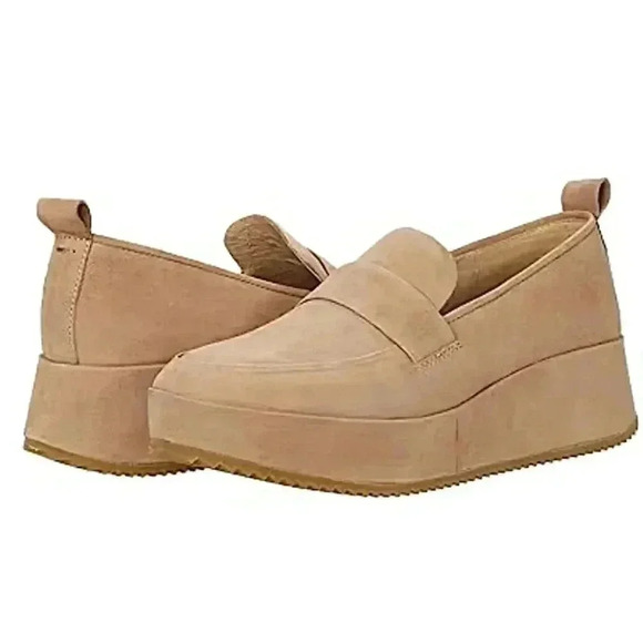 Eileen Fisher Tan Platform Loafers - Picture 3 of 13